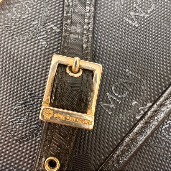 MCM Vintage Visetos Nylon Crossbody Bag Black - Picture 7 of 7